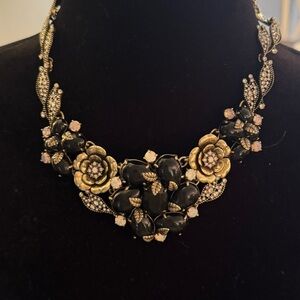 Chloe + Isabel black and gold statement necklace